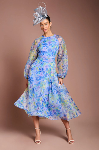 Coast blue midi dress womens - coast,