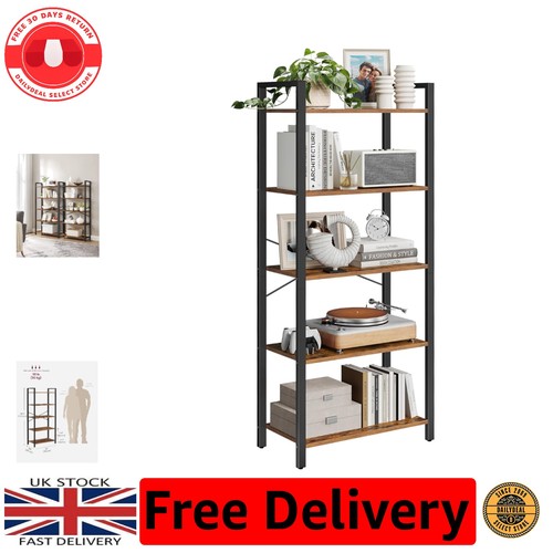 Space saving tier bookcase - 5-tier,