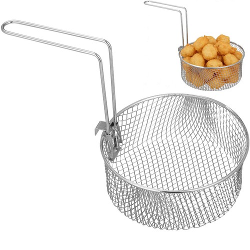 Stainless steel fryer basket - steel,