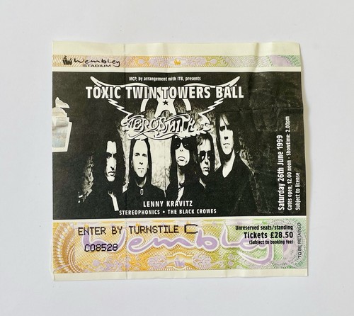 Aerosmith wembley 1999 ticket - wembley,