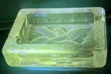 Verlys Glass signed ashtray  4.5x3.5 Love Doves