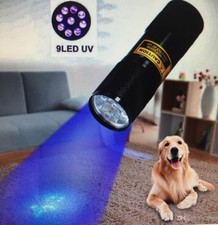 UV LED Torch, Cat - Dog,Pet, Rodent Animal Urine Stain Detector FREE BATTERIES