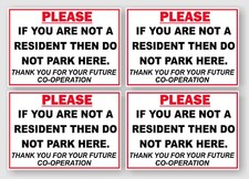 4x Parking stickers, Residents