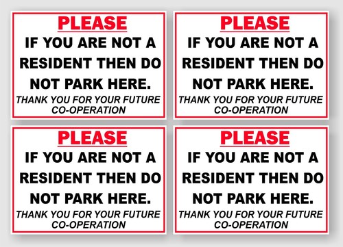 Parking stickers residents - 4x, stickers,