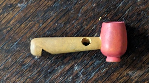 Whistle vintage wooden - -,