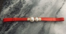 NEW Red Double pearl belt M
