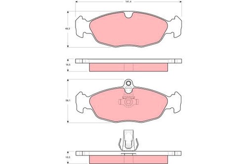 New brake pad set disc - new,