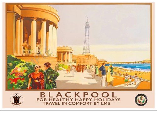 Vintage railway poster - vintage,