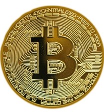 Bitcoin Physical Collectible Coin (BTC) Gold Plated - UK STOCK- FREE Delivery