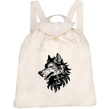 'Tribal Wolf Head' Canvas