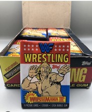 Vintage - 1987 Topps WWF Wrestlemania III Trading Cards Sealed Pack. Hulk Hogan