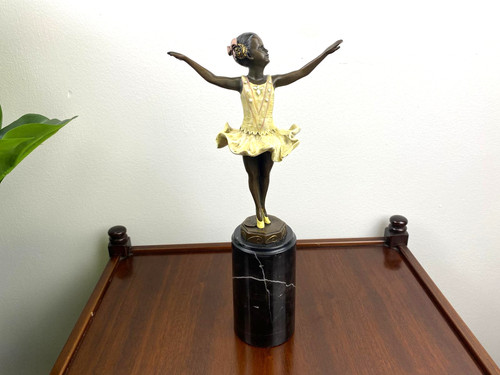 Bronze sculpture ballerina - bronze,