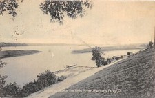 J52/ Martins Ferry Ohio Postcard c1910 Ohio River Barge Buildings 58