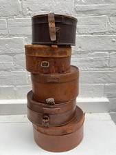 Antique Leather Shirt Collar Boxes collection of 5