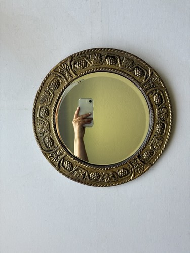 Round wall mirror med vtg - round,