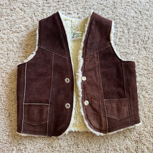 Vintage brown suede leather - vintage,