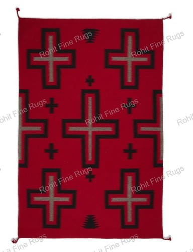 5x8 red handwoven wool - 5x8,