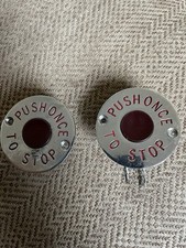 Pair Of Vintage Original Iconlc London Routemaster Buses Stop Bell - Button 6cm