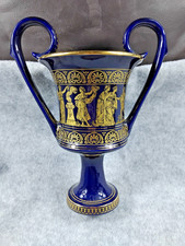 Vintage 24k Gold Vase Cobalt Blue& Gold Colour 26 Cm Tall Sku K61