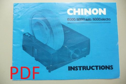 Instructions slide projector