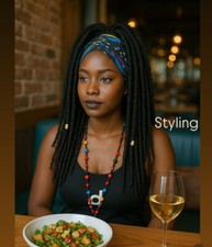 Faux locs wig with headband