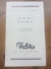 Vintage 1950s advert Hull Advertisement Advertising Haller Shoes Footwear