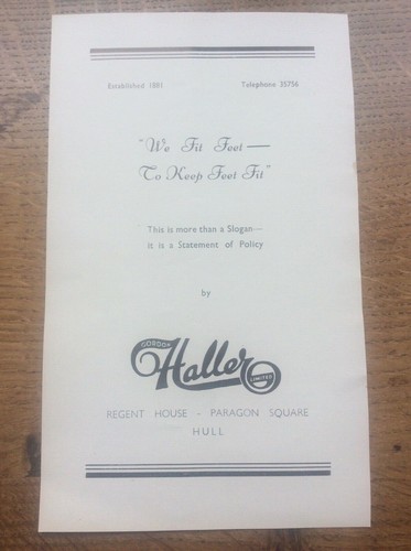 Vintage 1950s advert - , hull