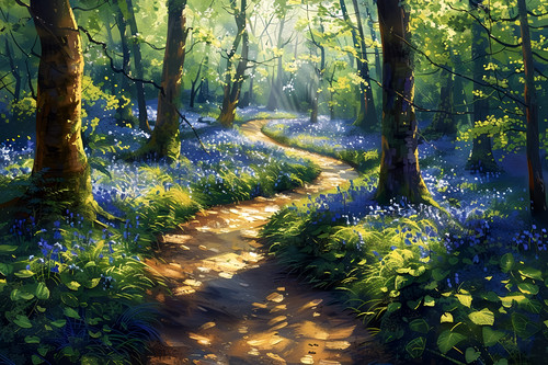 Bluebell woodland forest - woodland,