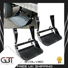 FOR LAND ROVER DEFENDER 90 110 130 FOLDING SIDE STEPS X2 & FITTING KITS STC7631