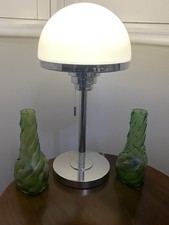 Pair of Kralik/Loetz Iridescent Art Nouveau Green Glass Vases Antique