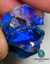 Exotic Black Opal With Gorgeous Bright Blues to Cut, Lightning Ridge