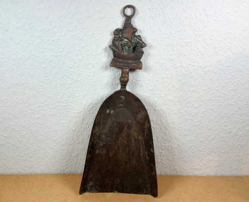 Vintage metal fireplace shovel - vintage,