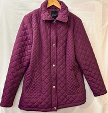 BETTY KAY London Ladies Purple Quilted Zip Fasten Jacket UK 14 - CG C51