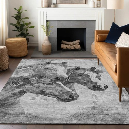 Medium running horse - running, print