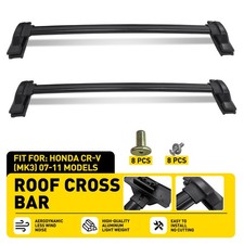 FOR HONDA CRV 2007 to 2011 METAL BLACK LUGGAGE ROOF CROSS RAILS BARS 100% OE FIT