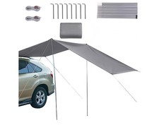 USED Blue Car Canopy Awning Set, Waterproof Tent Tarp Shade for 6m² Area (BLUE)