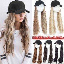 NEW ARRIVALS!!! Cap Wig Full Wigs 18" Real Hair Piece Long Curly Wavy For Human