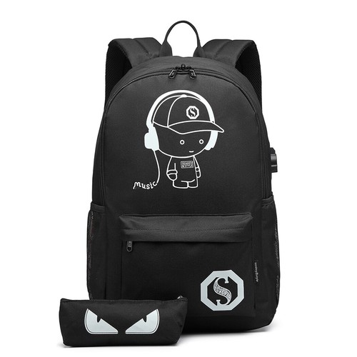 Black luminous school - black,