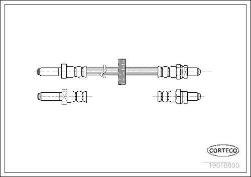 Brake hose corteco 19018800 - brake,