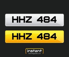 HHZ 484 - Short 3x3 Dateless Number Plate 6 Digit Cherished