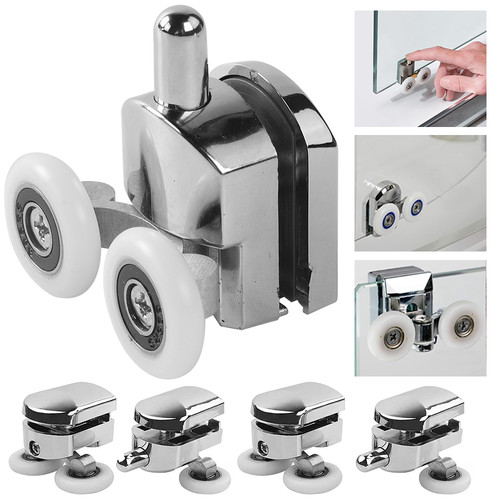 Curved shower door rollers - curved,
