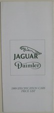 Jaguar Daimler Specifications Price List 1989  XJ6 V12 Sovereign XJS Double Six
