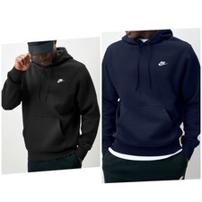 Nike Hoodie Club Mens Hooded Fleece Jumper Pullover