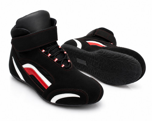 Black red kart racing shoes - red, go