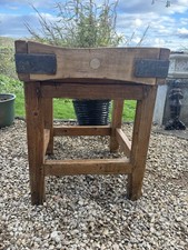 ORIGINAL BEECH & MAPLE  BUTCHERS BLOCK ON STAND