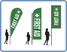 First Aid Feather Flag –