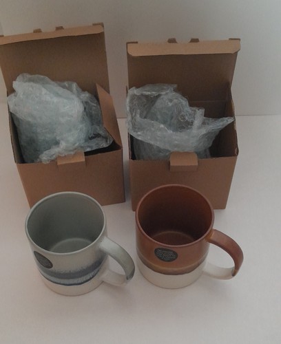 Two stoneware mugs - m, &