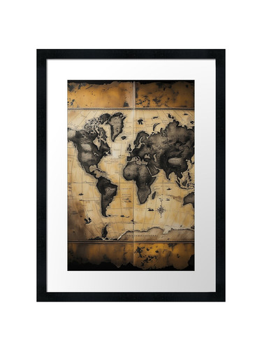 Old ancient world map - an,
