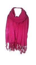 Ladies Womens Glitter Pashmina STRIPES Scarf Shawl Stole Cover Up