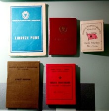 Albania Document 5 Different Albanian Documents Bread Trisk Gift '50Comunist Era